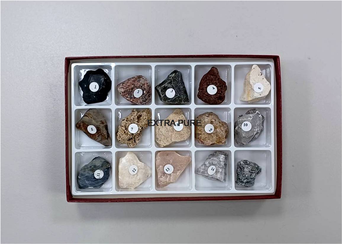 小型岩石標本學習套裝(15件)